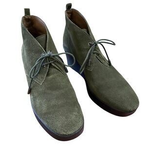 Donald J Pliner Lowe Chukka Wedge Suede Boots Size 10 Folksy Rustic Earthy Boho